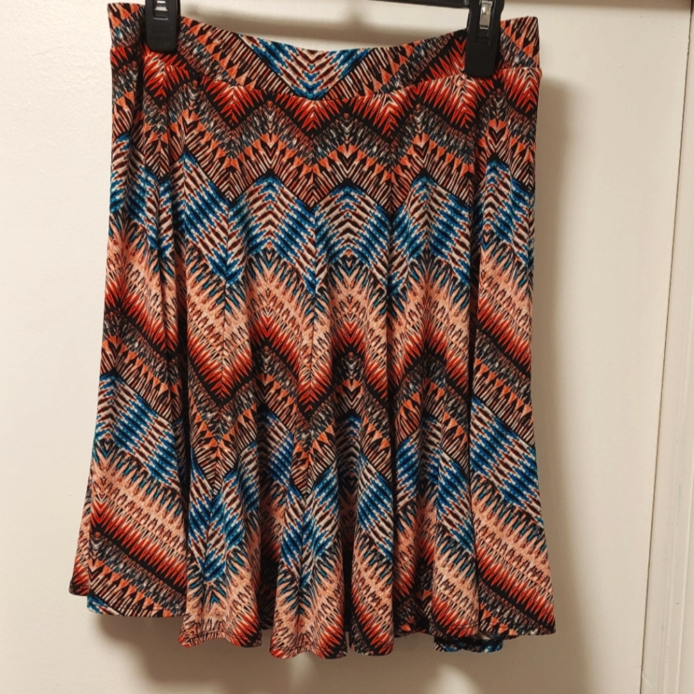 CONTEXT -Lord and Taylor-  Multicolor Geometric Print Skirt
